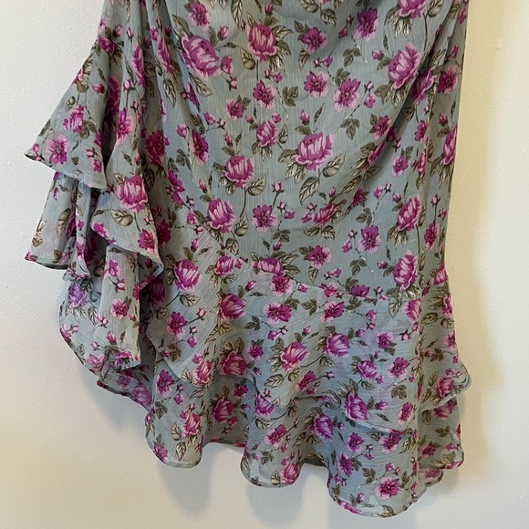 REVOLVE ASTR Floral One Shoulder Ruffle Midi Dress - Picture 4 of 11